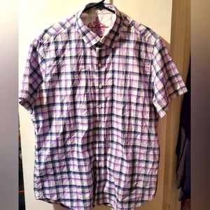 Robert Graham Men's Short Sleeved Button Down Shirt Size XL